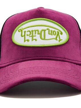 Von Dutch Purple Lime Velvet Crush Trucker Hat